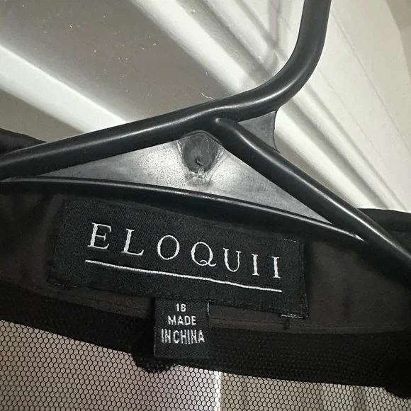 Eloquii Sheer Black Tulle Polka Dot Dress - Picture 3 of 6